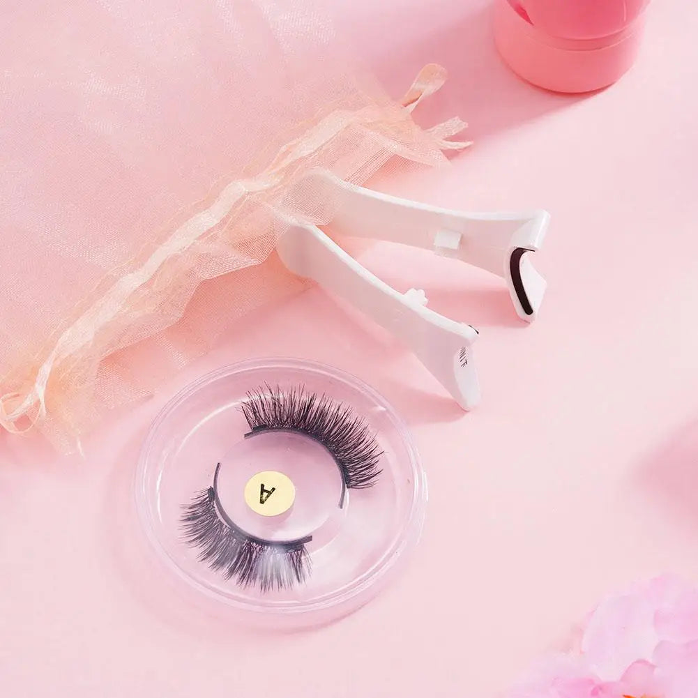 Magnetic Eyelashes with Applicator Reusable Natural Magnetic Lashes Kit No Glue Needed Soft Clear Band False Eyelashes