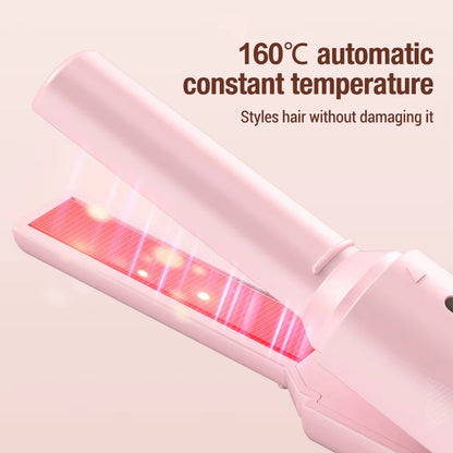 Portable Ceramic Hair Straightener and Curling Iron for Women - Dual-Use Styling Tool