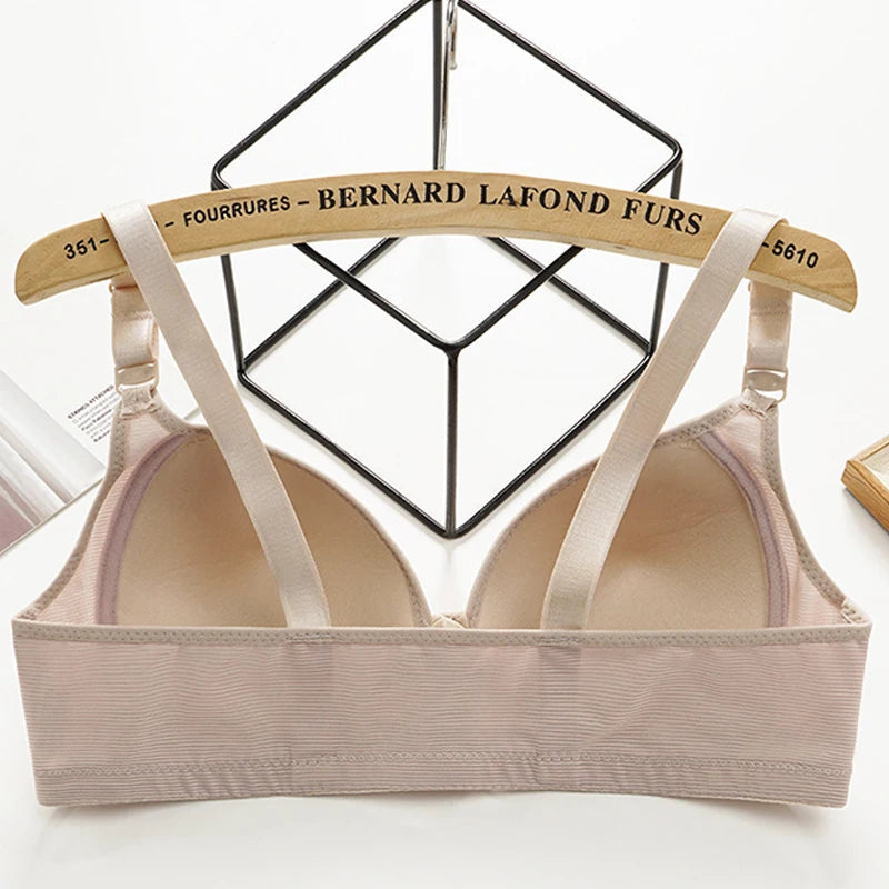 Maternity Bras Large Size Front Buckle Sexy Push up Women'S Bra Adjustable Thin Cup Breathable Comfortable Mom Ladies Underwear