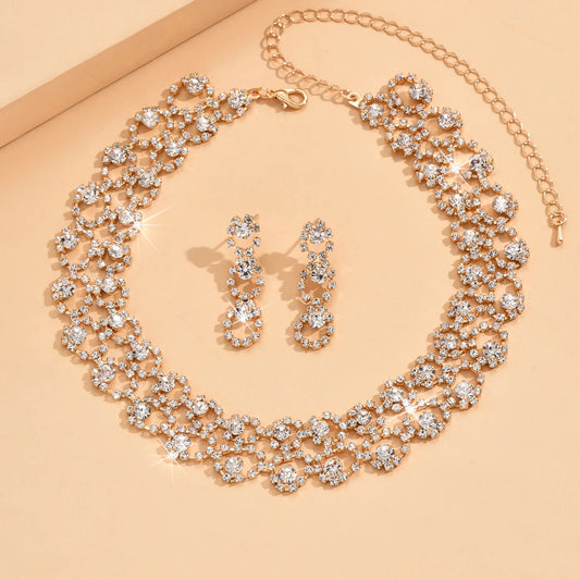 Women's Luxury Rhinestone Jewelry Set.