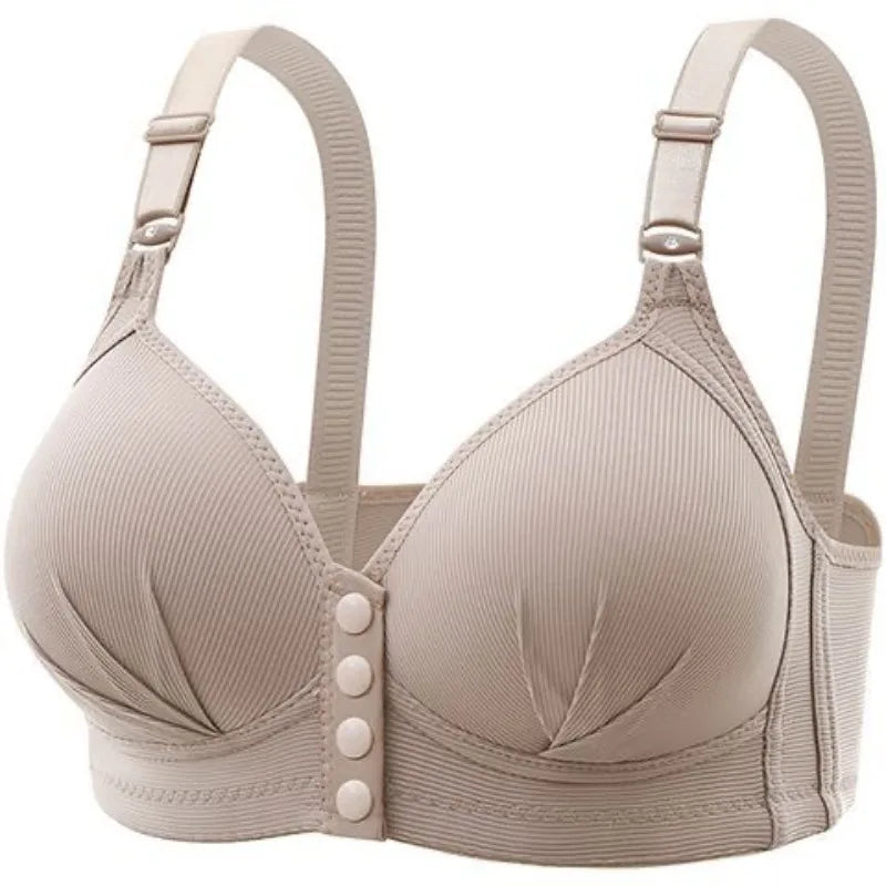 Maternity Bras Large Size Front Buckle Sexy Push up Women'S Bra Adjustable Thin Cup Breathable Comfortable Mom Ladies Underwear